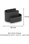 Interlocking Desk Organiser Set of 2, 18.7 x 13.3 x 11 cm, Black - 6