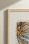 2 VINTAGE PAINTINGS WITH NATURAL WOOD FRAMES FEATURING ABSTRACT FLOWERS AND GOLDEN REFLECTIONS - 4