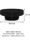 Ribbed Bowl with Hidden Twist-Lock Container, Entryway Desk Vanity Organiser, 20.5 cm, Black - 3