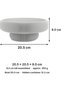 Ribbed Bowl with Hidden Twist-Lock Container, Entryway Desk Vanity Organiser, 20.5 cm, White - 3