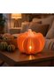 Pumpkin Tea Light Holder for LED Tea Lights, Autumn Table and Shelf Decor, 12.4 x 12.4 x 9.6 cm - 6