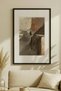 1 VINTAGE PAINTING WITH A "SERENE EARTH TONES" THEME IN A BLACK WOODEN FRAME - 2