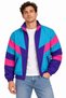 Men's 80s retro vintage digital print zip-up windbreaker seasonal jacket