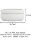 Round Stackable Desk Organiser with Tray and 2 Dividers, Ribbed Storage Container for Keys, White - 3