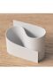 Wave Desk Organizer 18 cm, Modern Countertop Caddy for Pens, Makeup Brushes and Skincare, Beige - 8