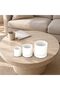 Ridged Planter Set of 3 with Drip Trays, 8.3, 10.8 and 14.1 cm Tall, for Succulents, White - 4