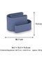 Interlocking Desk Organiser Set of 2, 18.7 x 13.3 x 11 cm, Slate - 6