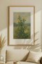 1 VINTAGE PAINTING WITH A "BOTANICAL ELEGANCE" THEME IN A NATURAL WOOD FRAME - 2