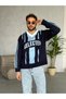 Selected Printed Knit Sweater, Y, Blue Laci - 3