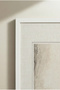 2 VINTAGE PAINTINGS WITH WHITE WOODEN FRAMES FEATURING A MISTY NATURE AND ABSTRACT TEXTURE THEME - 4