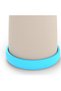 Diagonal Ribbed Toothbrush Holder Cup with Removable Drip Base and 2 Drainage Inserts, Greige Cyan - 2
