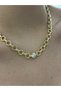 Single-Stone Interlocking Steel Necklace - 2
