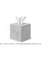 Ripple Cube Tissue Box Cover 14 cm, Textured Decor for Bathroom, Bedroom, Light Gray - 2