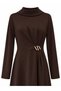 Women's Dress with Buckle Detail and Draped Design, 0604 - 3