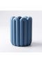 Arched Pen Pot, Round Pencil Cup with Rounded Loop Columns and Scalloped Rim, Markers, Steel Blue - 5