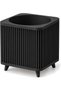 Ribbed Square Planter with Legs, 12.5 cm Opening, Modern Mid-Century Plant Pot for Indoor Plants