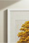 1 VINTAGE PAINTING WITH A GOLDEN FALL THEME IN A WHITE WOODEN FRAME - 4