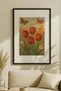 1 VINTAGE PAINTING WITH A NOSTALGIC COUNTRY GARDEN THEME IN A BLACK WOODEN FRAME - 2