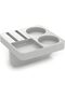 Sofa Tray with 4 Interchangeable Inserts and Cushion Fin, Phone Slot, Divided Tray, 20.3 x 20.3 cm