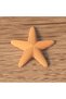 Minimalist Starfish Decorations Set of 3, 10 cm Ribbed Coastal Table Ornaments, Summer Gift, Beige - 6