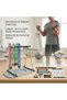 Rehab Professional Exercise Station with Resistance Tubing, Exercise Bar, Handles, Assist Straps and Exercise Poster, 6 Resistance Attachment Points for Strength, Balance and Flexibility Training - 4