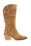 Genuine Suede Leather High-Heeled Tobacco-Colored Cowboy/Western Boots - ZB3890