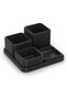 Modular Desk Organiser with 4 Removable Inserts, Scissors, Clips and Office Supplies, 21 x 21 cm