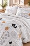 Double-Size Fitted Sheet Duvet Cover Set with Elastic Edges, Easy to Iron, Atlantis White - 2