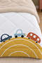 Rainbow Car 3-Piece Wellsoft Plush Children's Set with Single-Size Quilted Bed Sheet, 160x220 cm - 8