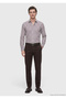 Brown Casual-Fit Long-Sleeved Woven Casual Silk-Blend Shirt - 3