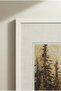 2 VINTAGE PAINTINGS WITH WHITE WOODEN FRAMES FEATURING NOSTALGIC SEPIA-TONED FOREST AND MOUNTAIN SCENES - 4
