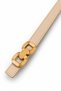 Women's Gold Buckled Slim Belt – Modern Double-Ring Design - 2