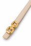 Women's Gold Buckled Slim Belt – Modern Double-Ring Design - 3