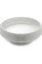 Ribbed Bowl with Hidden Twist-Lock Container, Entryway Desk Vanity Organiser, 20.5 cm, White