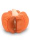 Pumpkin Tea Light Holder for LED Tea Lights, Autumn Table and Shelf Decor, Orange Peach