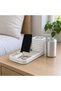 Phone Stand Desk Organizer with Pen Holder and Catch-All Tray, Earbuds, Keys and Phone, White - 3