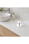 Round Cotton Swab and Pad Holder with 2 Compartments, Round Pads, 11.8 cm, White - 2