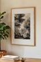 1 VINTAGE FOREST-THEMED ART PRINT WITH A PENCIL SKETCH IN A NATURAL WOOD FRAME - 3