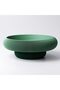 Ribbed Bowl with Hidden Twist-Lock Container, Entryway Desk Vanity Organiser, 20.5 cm, Sage Green - 7