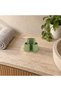 Round Cotton Swab and Pad Holder with 2 Compartments, Round Pads, 11.8 cm, Olive - 3