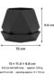 Geometric Plant Pot with Drip Tray, Faceted Low Poly Planter with Drainage Holes for Succulents - 3