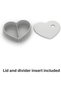 Heart Jewelry Tray with Lid and Divider, Bedside Desk Tray Set, 17.5 cm, Marble - 4