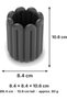 Arched Pen Pot, Round Pencil Cup with Rounded Loop Columns and Scalloped Rim, Markers, Black - 3