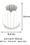 Arched Pen Pot, Round Pencil Cup with Rounded Loop Columns and Scalloped Rim, Markers, White - 3