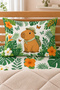 Tropical Capybara 3-Piece Wellsoft Plush Children's Set with Single-Size Quilted Bed Sheet, 160x220 cm - 6