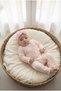 Baby Girl Floral Bouquet Embroidered 3-6-9 Months Bandana Romper Set Newborn Hospital Release Baby Outfit