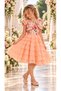 Girls' Floral Print Dress Set with Bolero, Tiara, and Ruffled Ruffles
