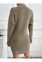 Rochie mini, maro - 3
