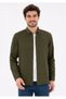 Men's Khaki Long Sleeve Basic Shirt