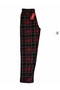 Suede pajama bottoms with plaid-patterned pockets - 3